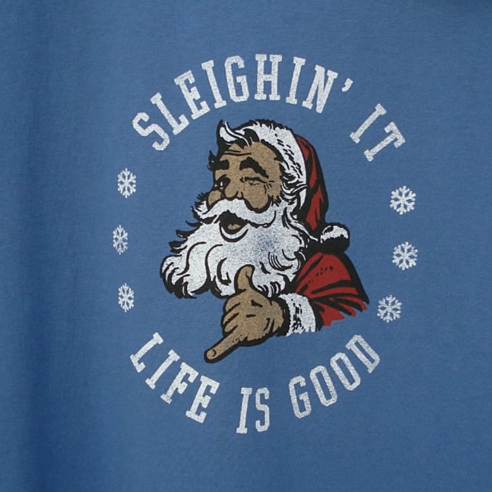 Santa Claus Chistmas T-Shirt cotton Crusher NWT